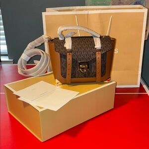 Michael Kors Tan and Black Satchel